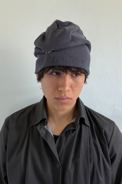 Draped Beanie Grey