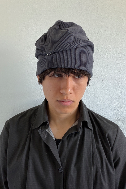 Draped Beanie Grey