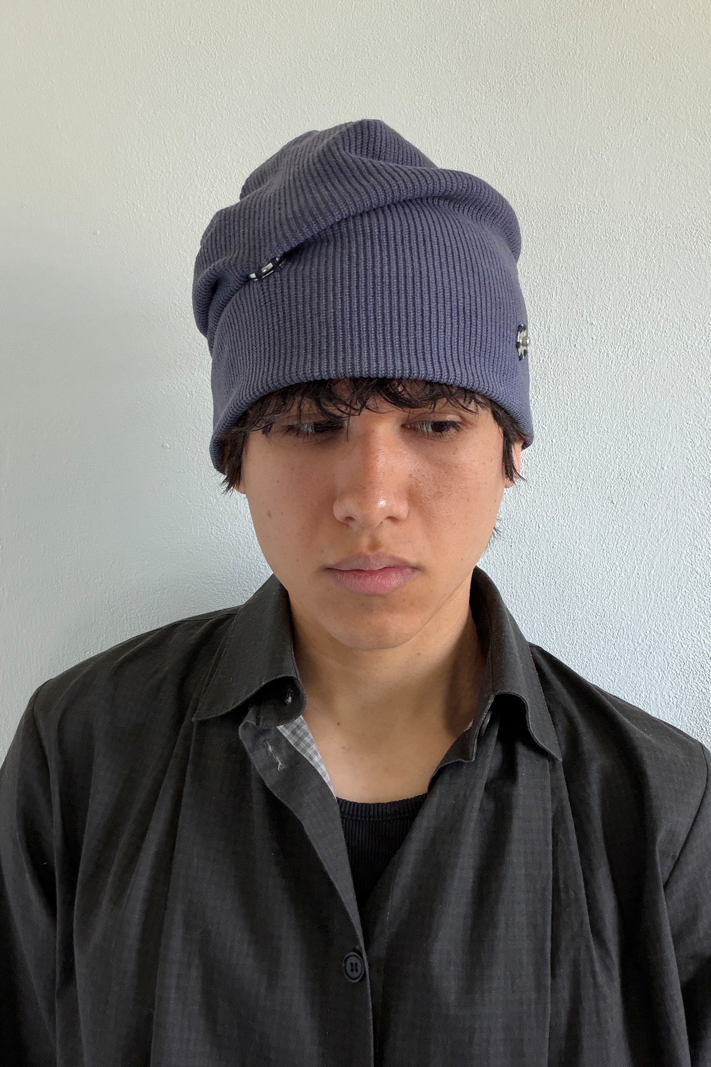 Draped Beanie Purple