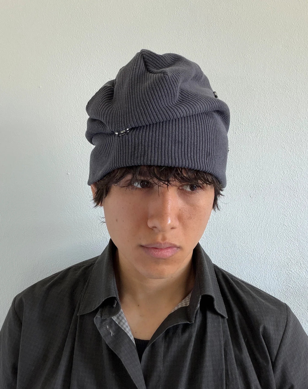 Draped Beanie Grey