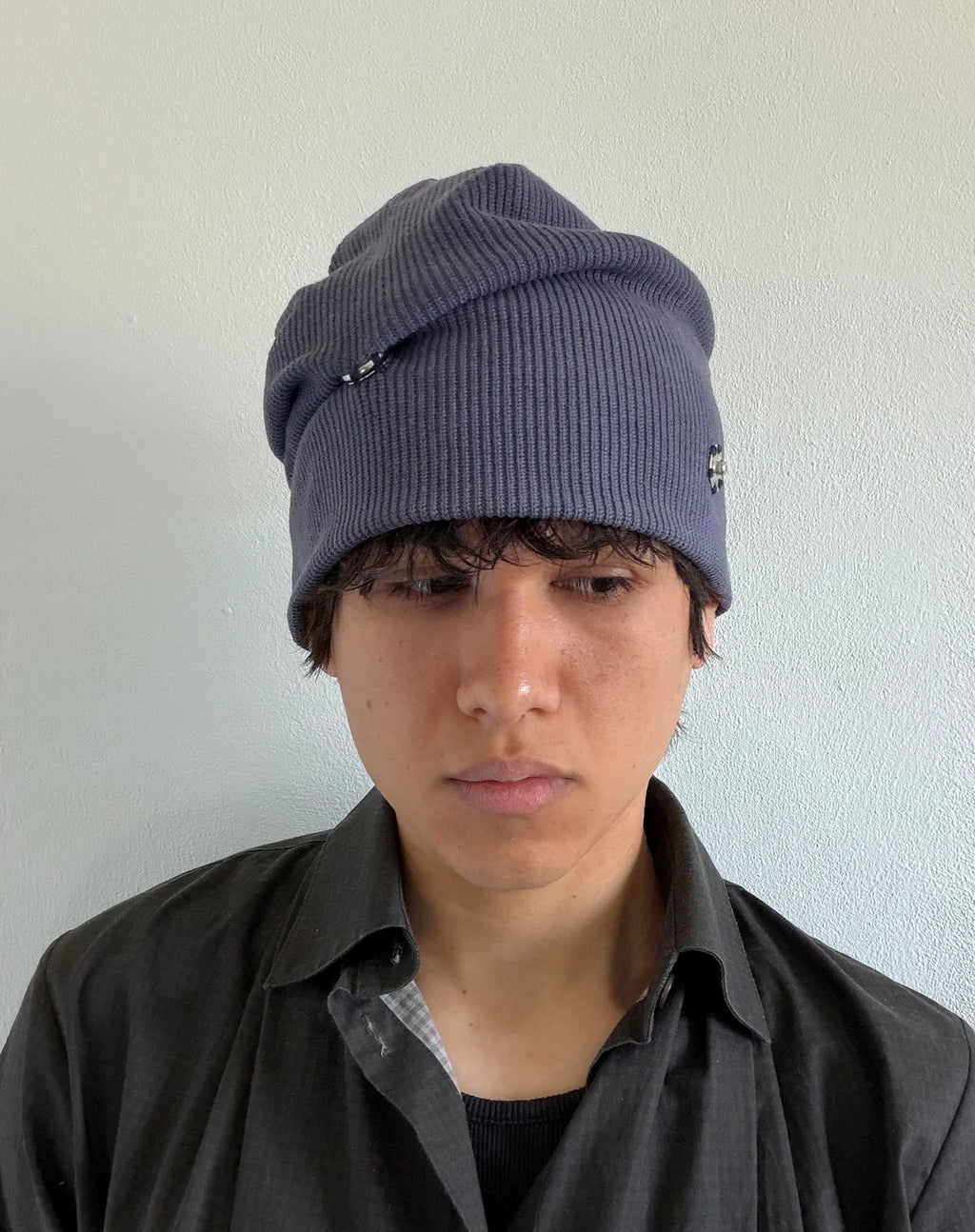 Draped Beanie Purple