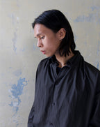Draped Shawl Collar Shirt