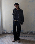 Draped Shawl Collar Shirt
