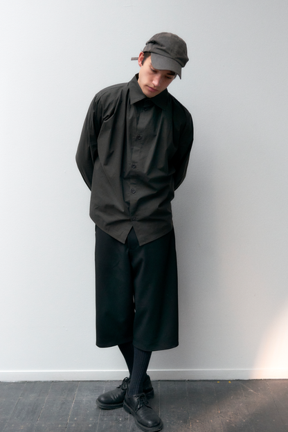 Draped Shawl Collar Shirt