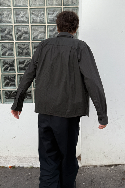Draped Shawl Collar Shirt