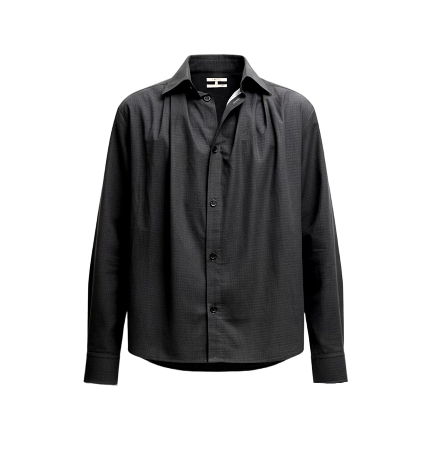 Draped Shawl Collar Shirt