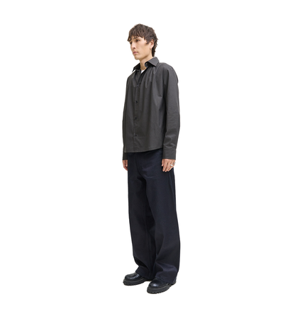 DRAPED SHAWL COLLAR SHIRT