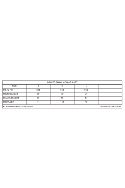 Draped Shawl Collar Shirt